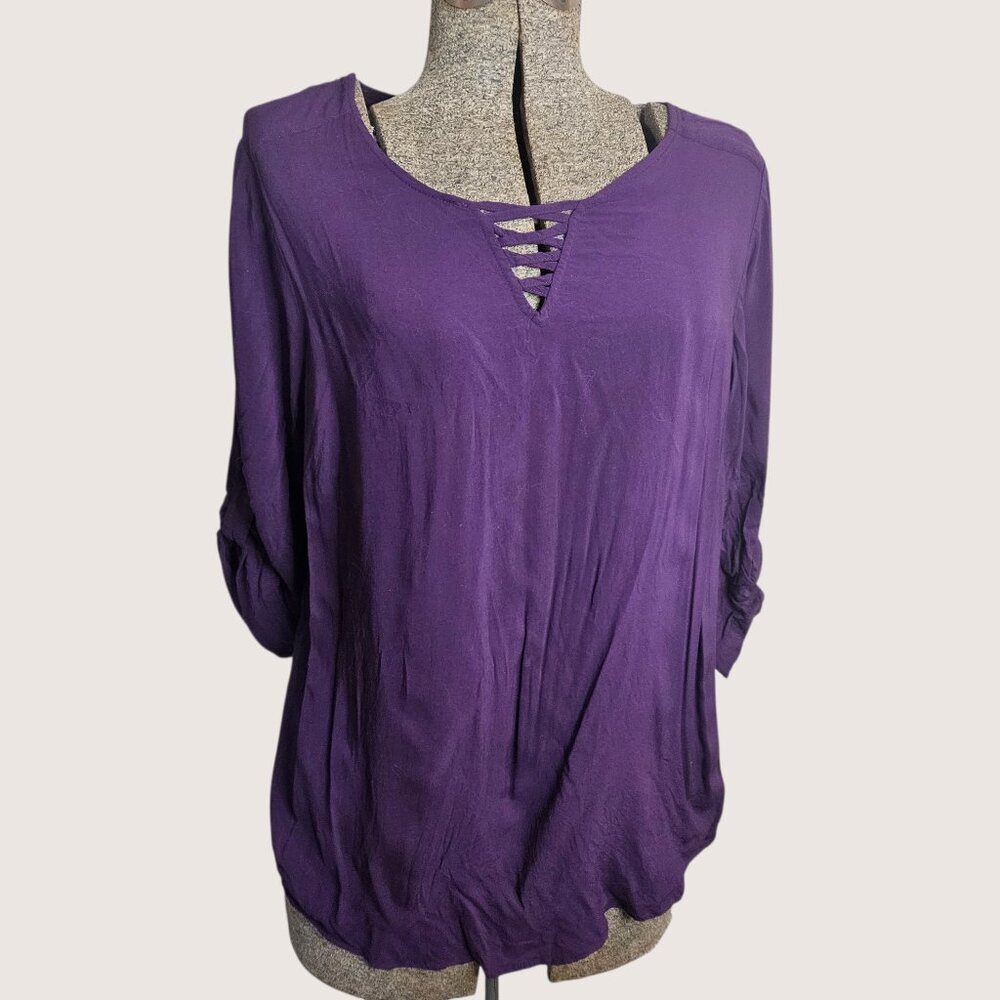 Purple Pullover Blouse